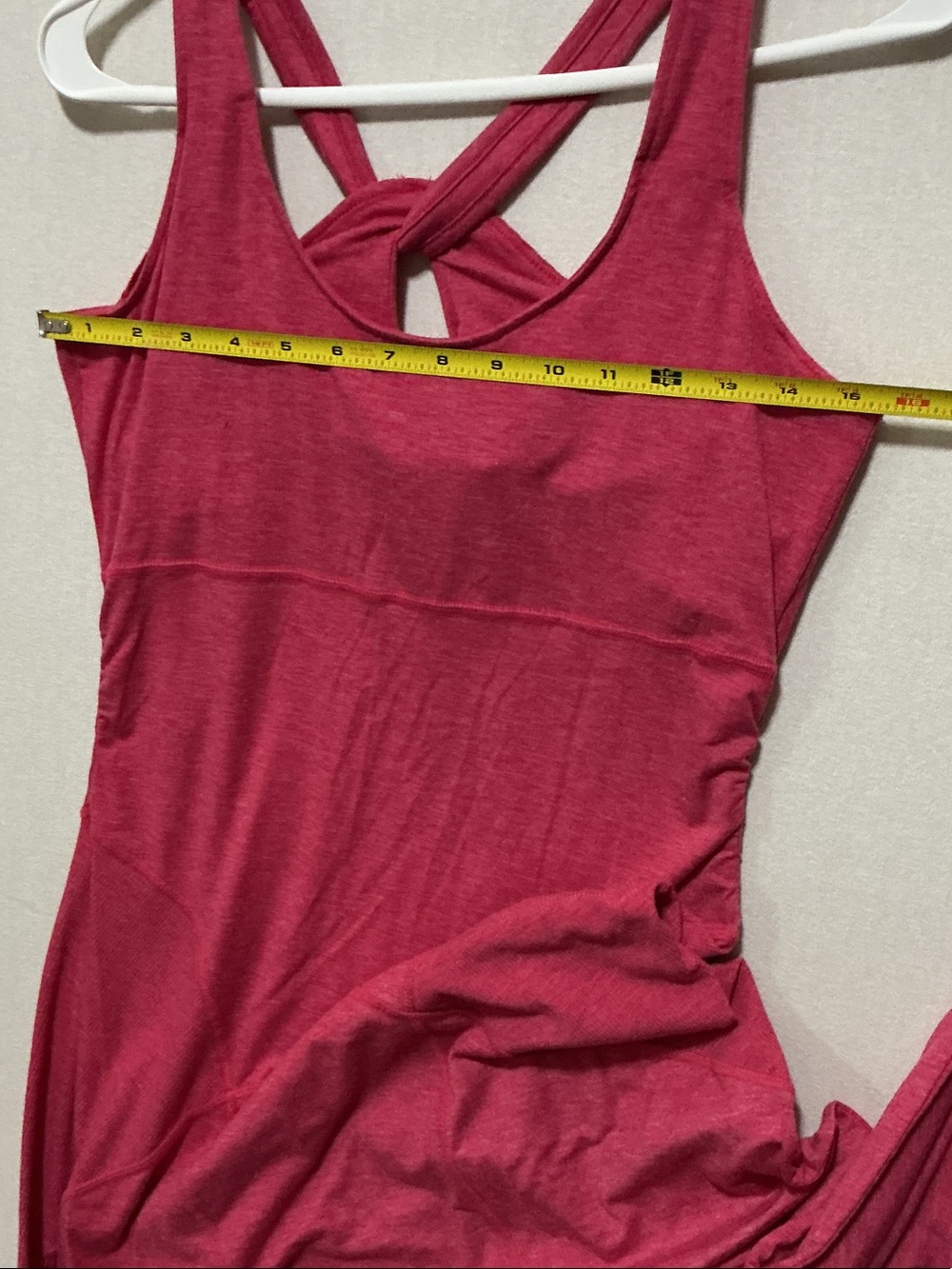 Athleta Raspberry Pink Cross-Back Tank Chemise - Picture 3 of 7